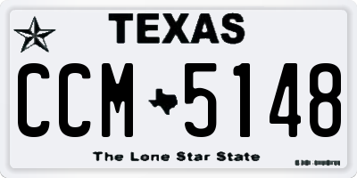 TX license plate CCM5148