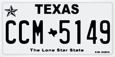 TX license plate CCM5149