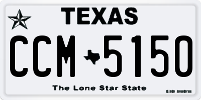 TX license plate CCM5150