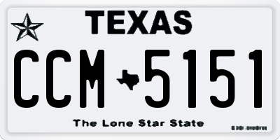 TX license plate CCM5151