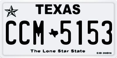 TX license plate CCM5153