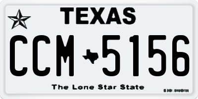 TX license plate CCM5156