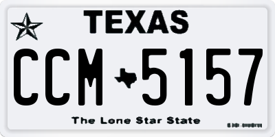 TX license plate CCM5157