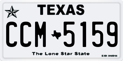 TX license plate CCM5159