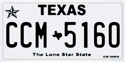 TX license plate CCM5160