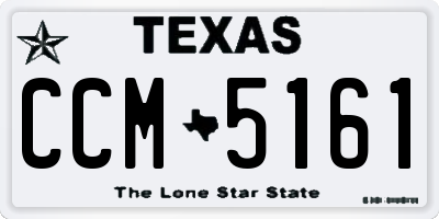 TX license plate CCM5161