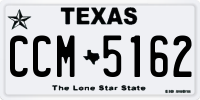 TX license plate CCM5162