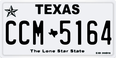 TX license plate CCM5164