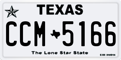 TX license plate CCM5166