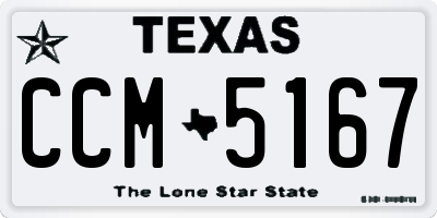 TX license plate CCM5167