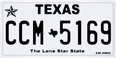TX license plate CCM5169