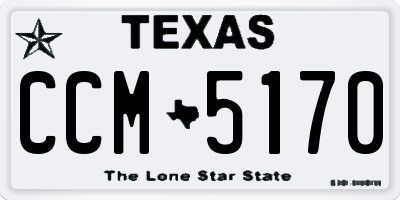 TX license plate CCM5170