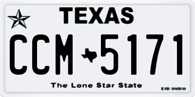 TX license plate CCM5171