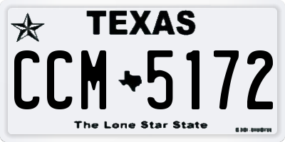 TX license plate CCM5172