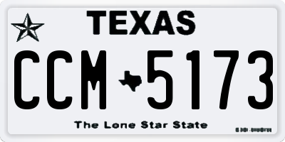TX license plate CCM5173