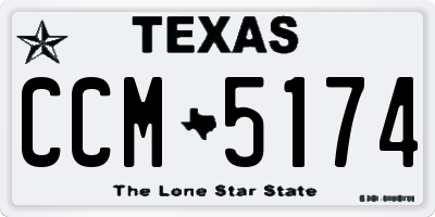 TX license plate CCM5174