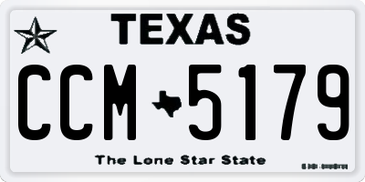 TX license plate CCM5179