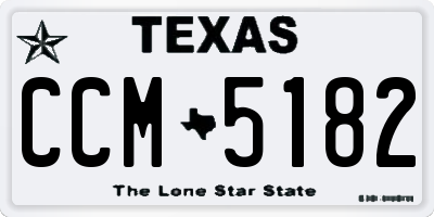 TX license plate CCM5182