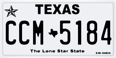 TX license plate CCM5184