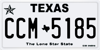 TX license plate CCM5185