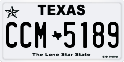 TX license plate CCM5189
