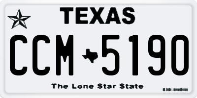 TX license plate CCM5190