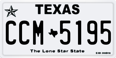TX license plate CCM5195