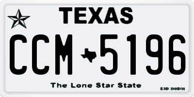 TX license plate CCM5196