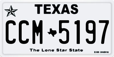 TX license plate CCM5197