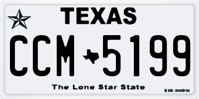 TX license plate CCM5199