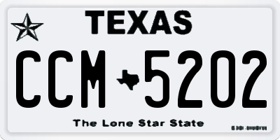 TX license plate CCM5202