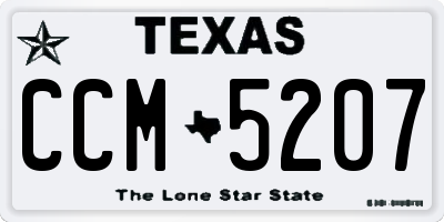 TX license plate CCM5207