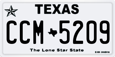 TX license plate CCM5209