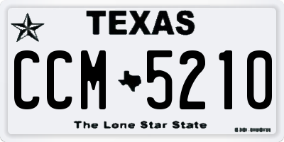 TX license plate CCM5210