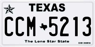 TX license plate CCM5213