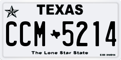 TX license plate CCM5214