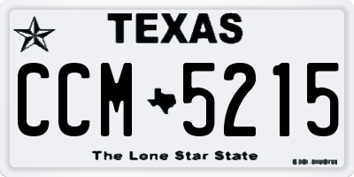TX license plate CCM5215