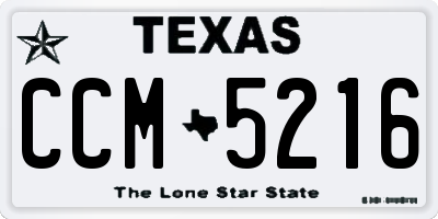 TX license plate CCM5216