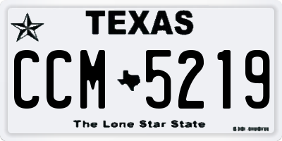 TX license plate CCM5219