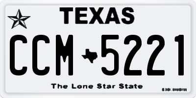 TX license plate CCM5221