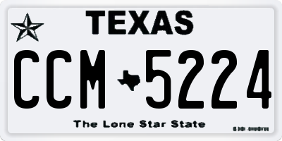 TX license plate CCM5224