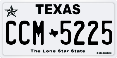 TX license plate CCM5225