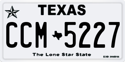 TX license plate CCM5227