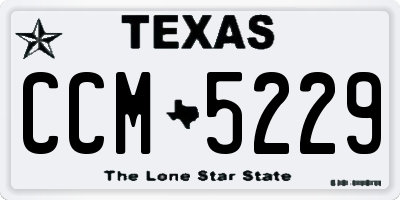 TX license plate CCM5229
