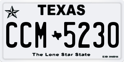 TX license plate CCM5230