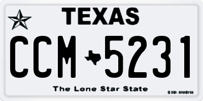 TX license plate CCM5231