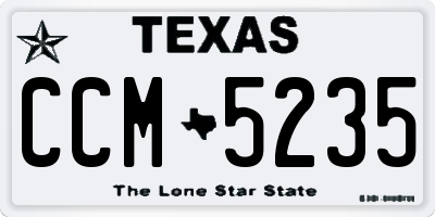 TX license plate CCM5235