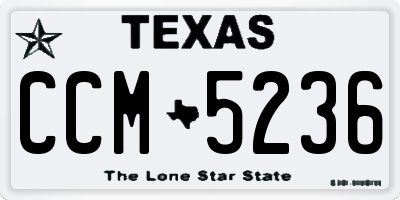 TX license plate CCM5236