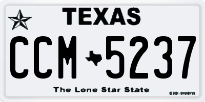 TX license plate CCM5237