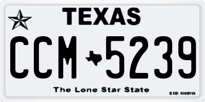 TX license plate CCM5239